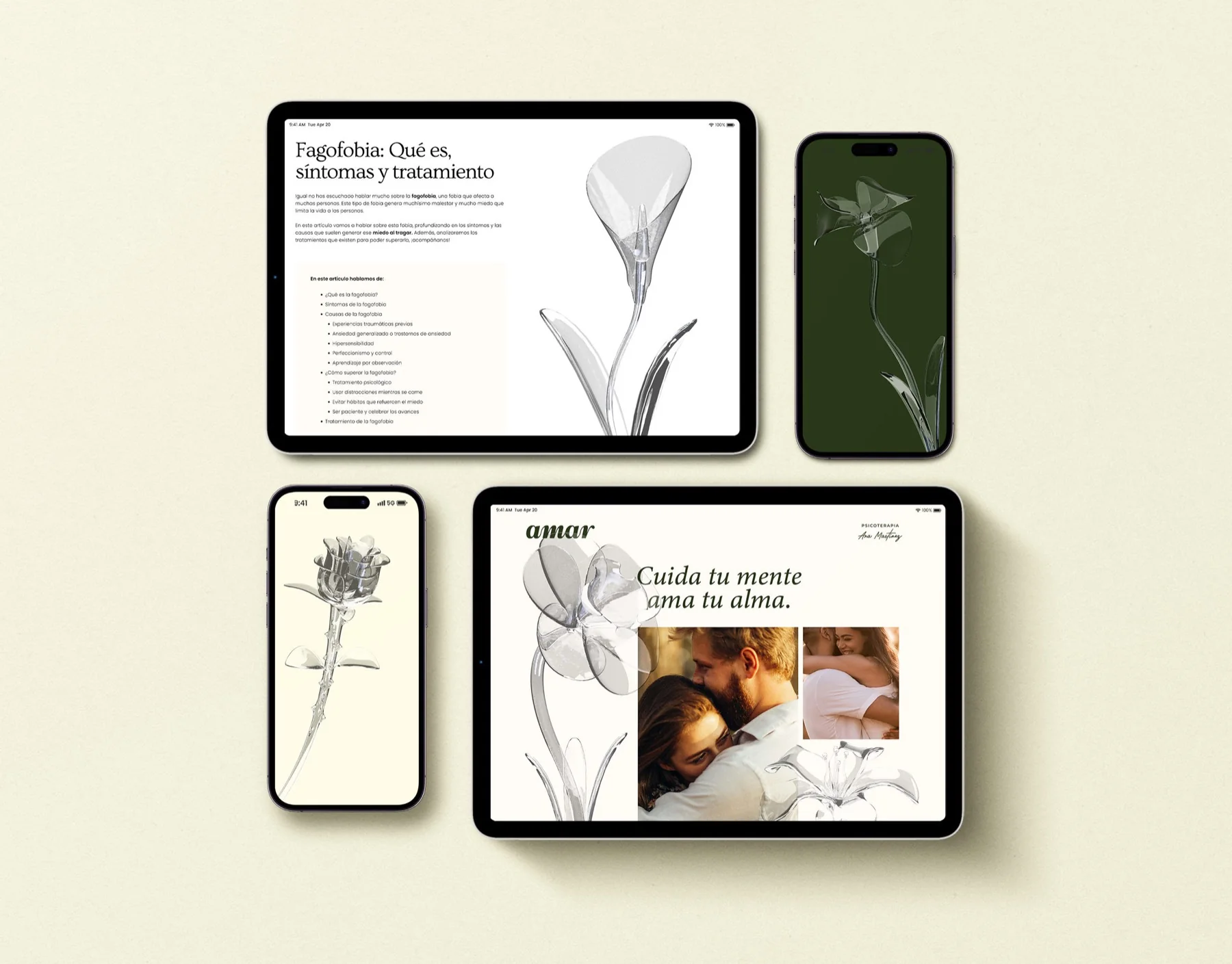 Amar by Ana Martínez — resultado final del proyecto de identidad visual