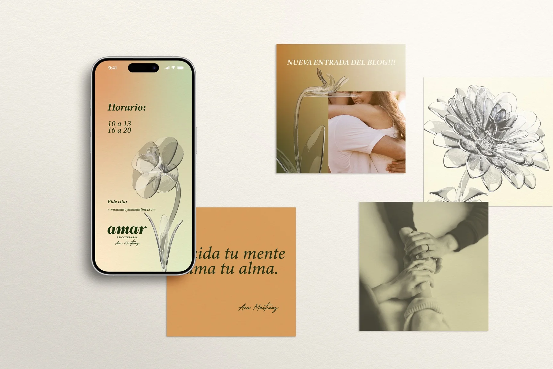 Amar by Ana Martínez — sistema gráfico y elementos visuales de marca