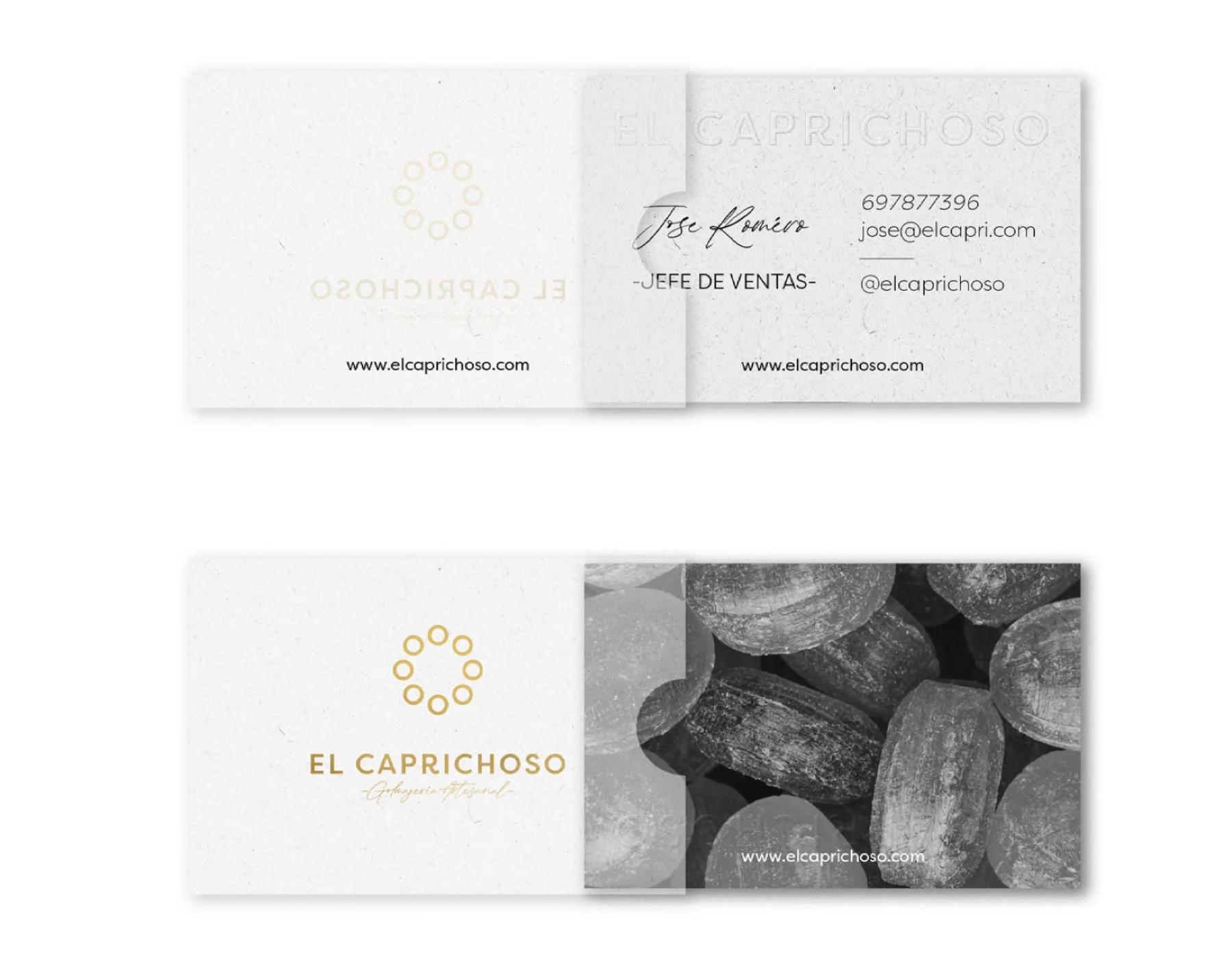El Caprichoso — logotipo e identidad visual para tienda gourmet