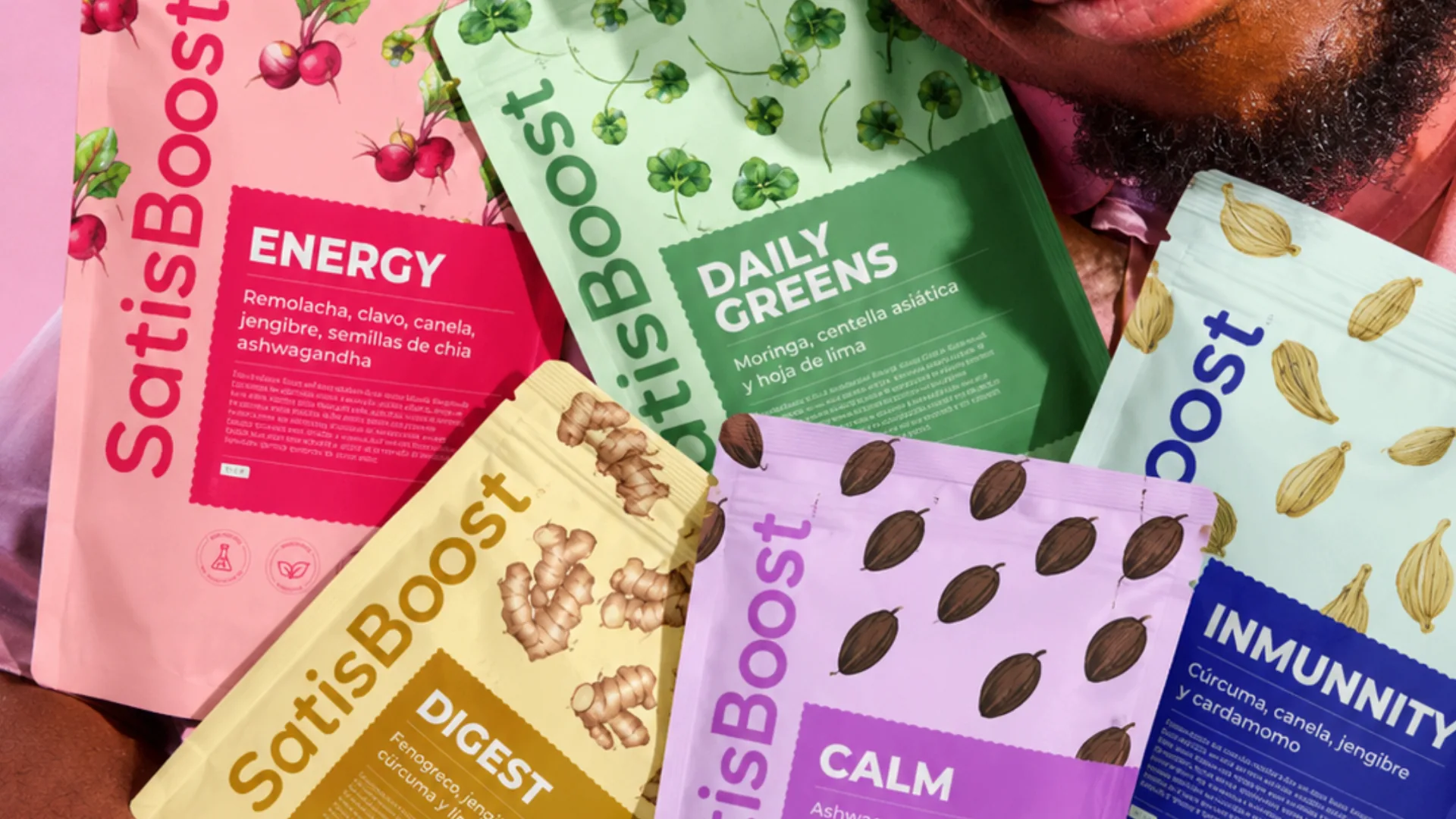 Satislent — packaging y dirección de arte para nutrición deportiva