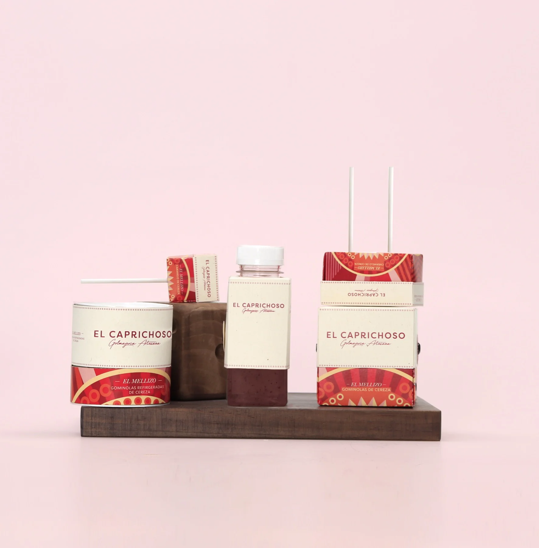 El Caprichoso — packaging integral con caja y bolsas para tienda gourmet