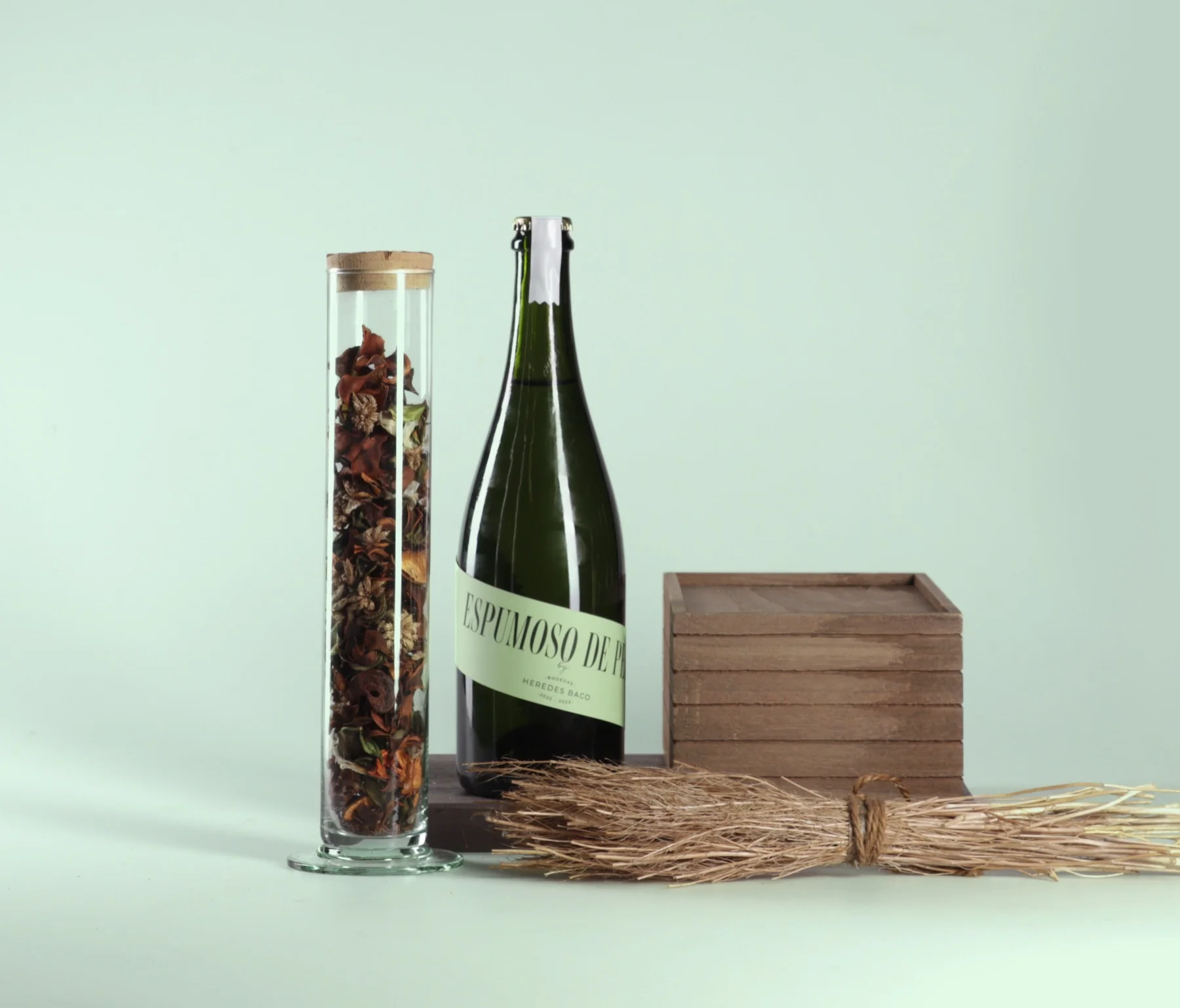 Heredes Baco — precinto y sello de calidad en cápsula de botella